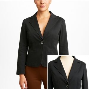Herman Geist Open Front Structured‎ Black Blazer